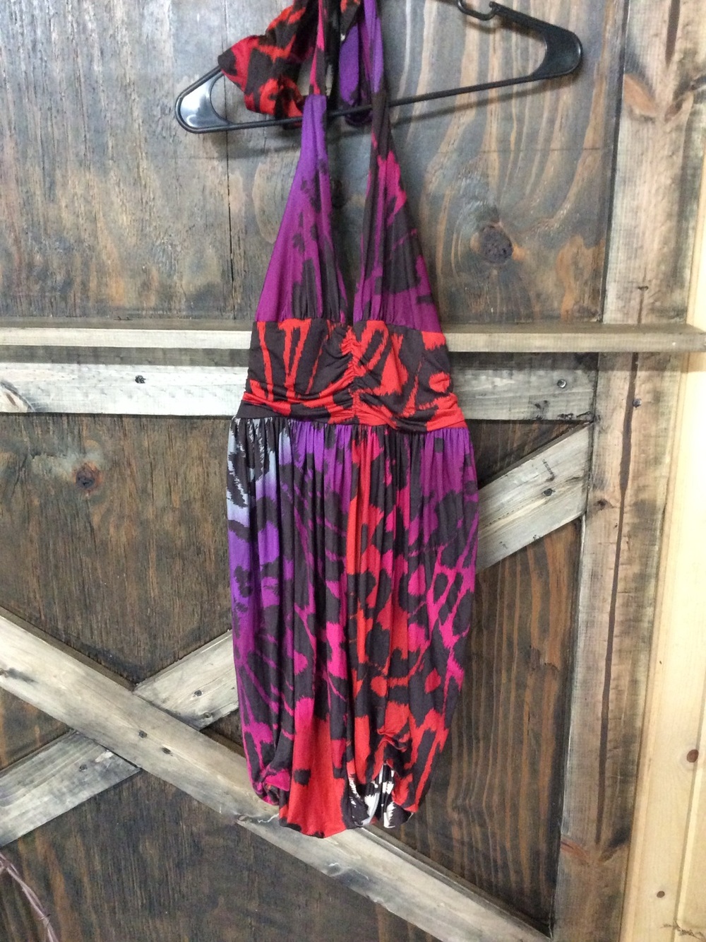 Forever 21 Girls Purple and Red Animal Print Romper
